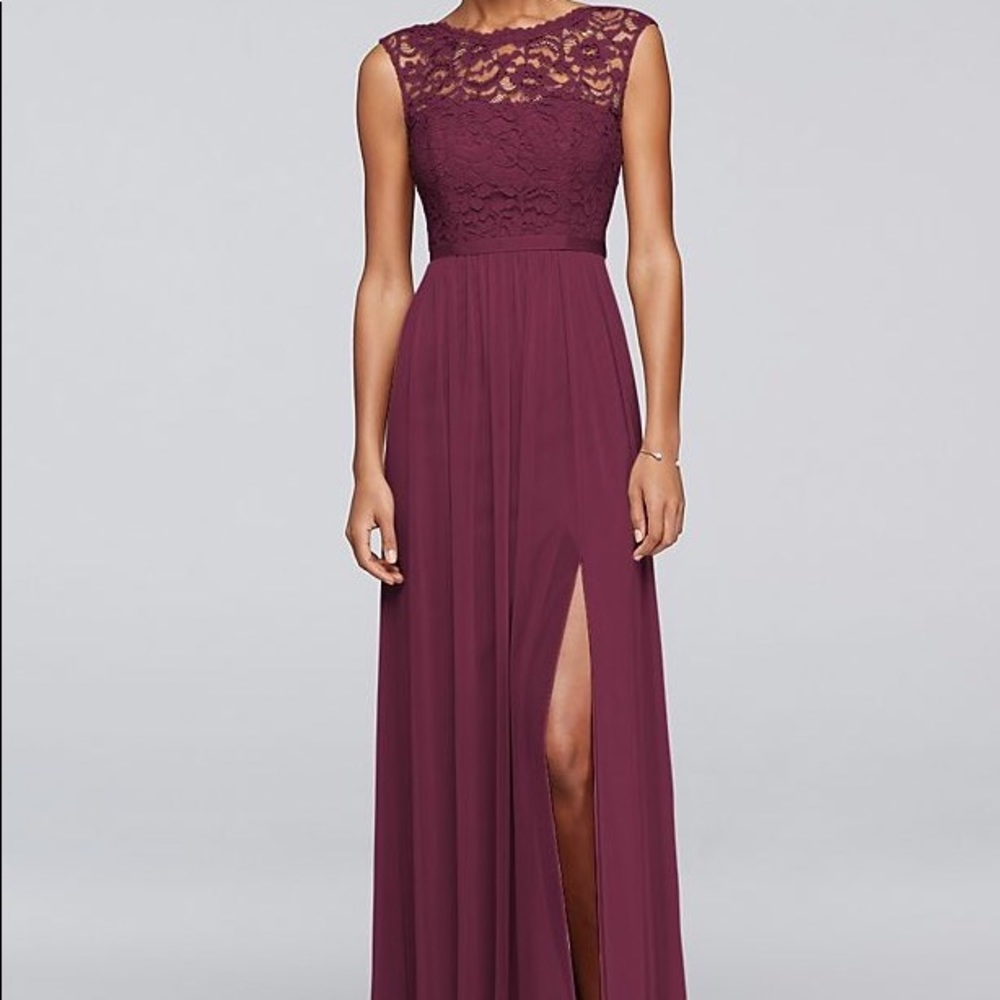 Bridesmaid Dress- Davids Bridal, Size 8 Wine Color